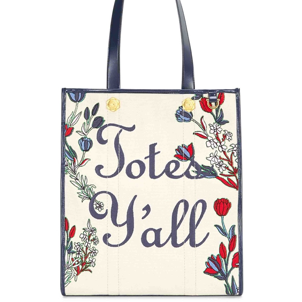 NWT Draper James Embroidered Vanderbilt Tote